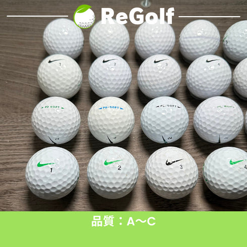 【中古】 ロストボール NIKE Golf ナイキ PD ソフト ホワイト 20球 ACランク ゴルフボール リゴルフ